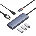 Baseus UltraJoy Series 5-Port HUB Docking Station Space Grey (B00052801811-00)