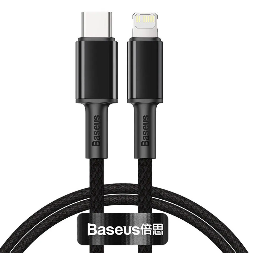 baseus usb type c lightning cable power delivery fast charge 20 w 1 m black catlgd 01 03