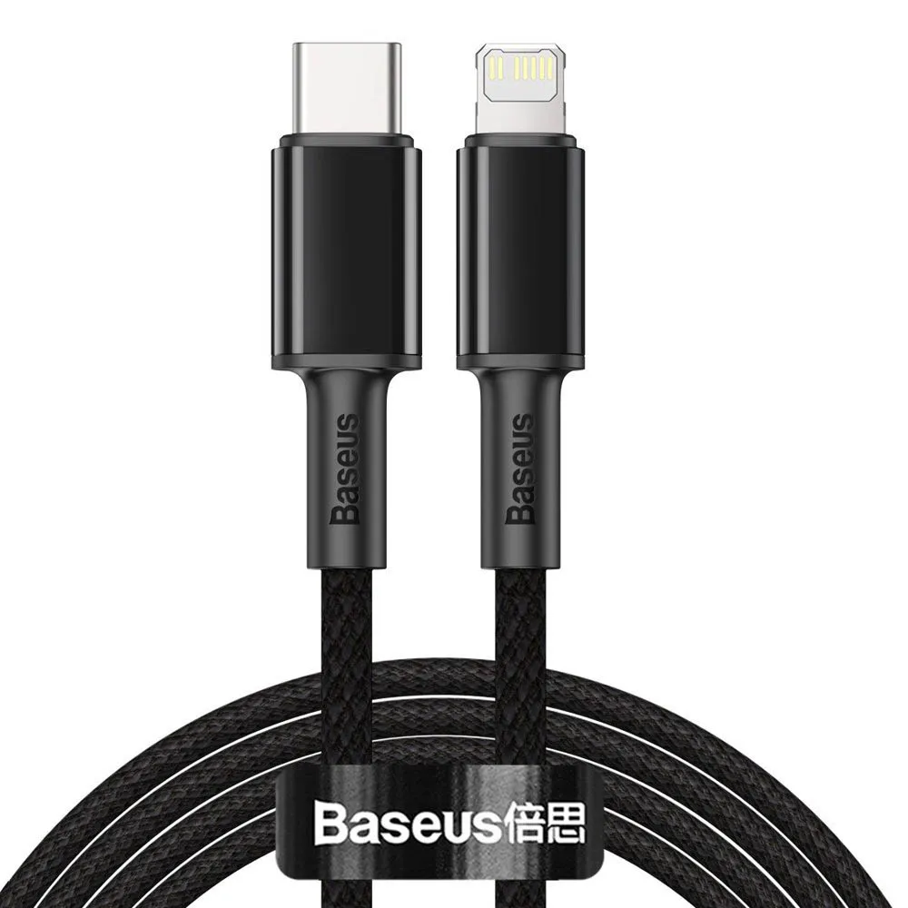 baseus usb type c lightning cable power delivery fast charge 20 w 2 m black catlgd a01 01