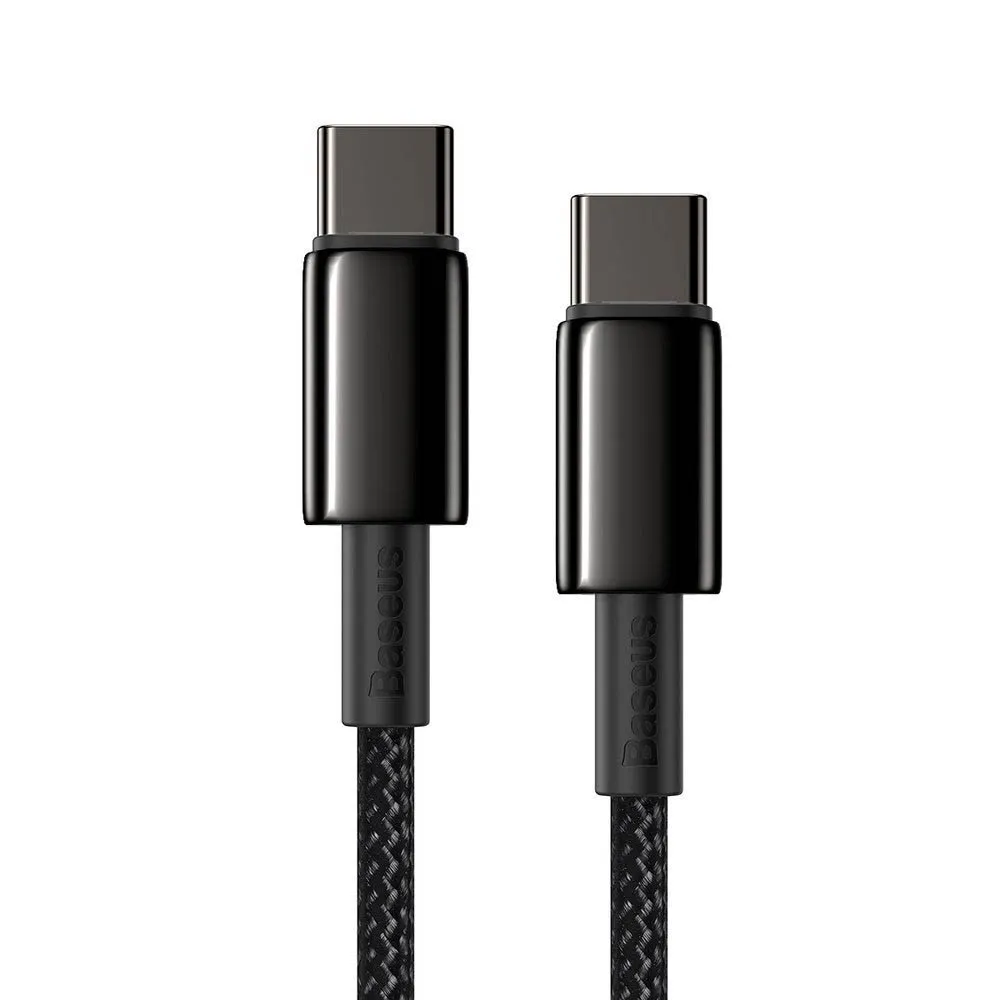baseus usb type c usb type c cable fast charging power delivery quick charge 100 w 5 a 1 m black catwj 01 06