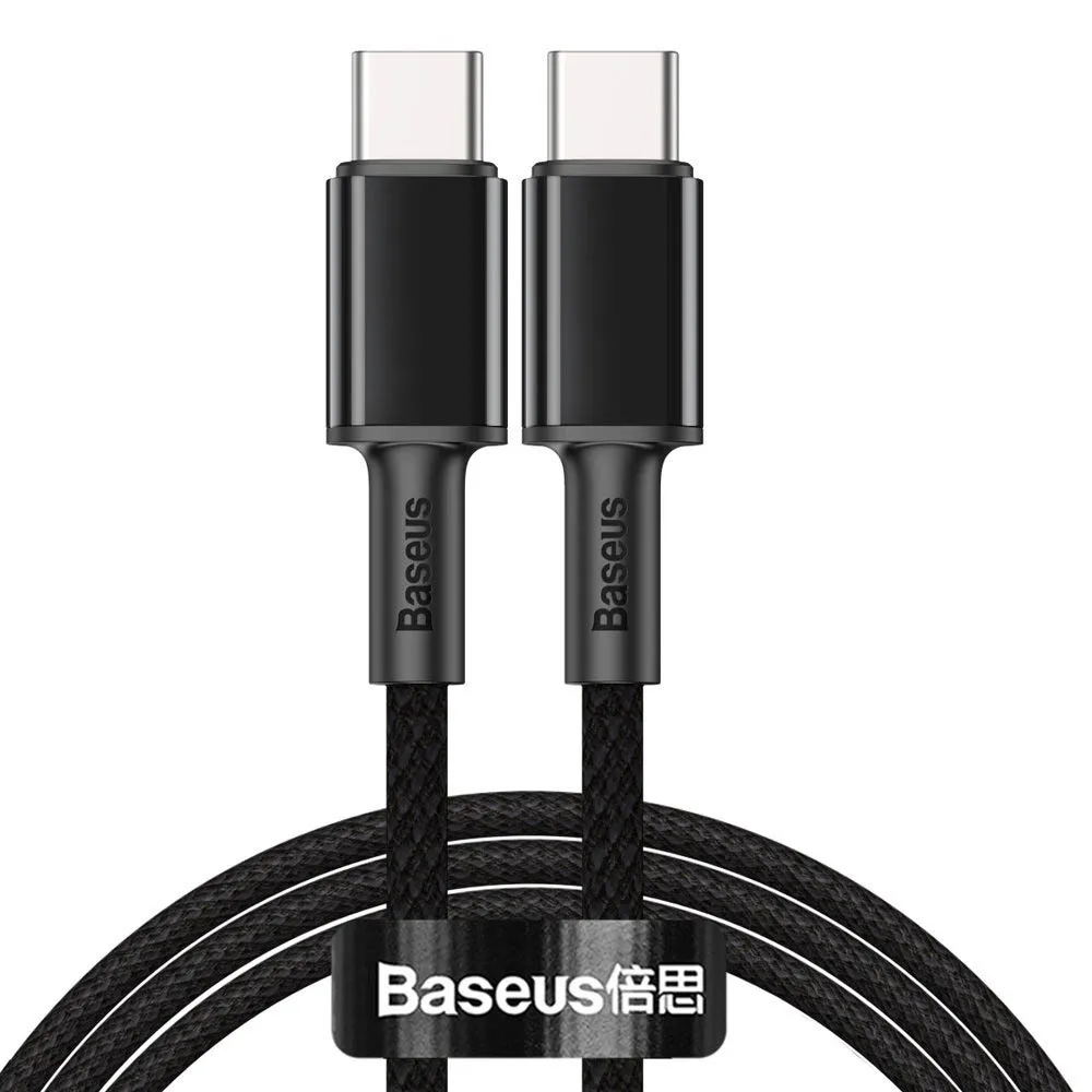 baseus usb type c usb type c cable power delivery fast charge 100 w 1 m black catgd 01 01