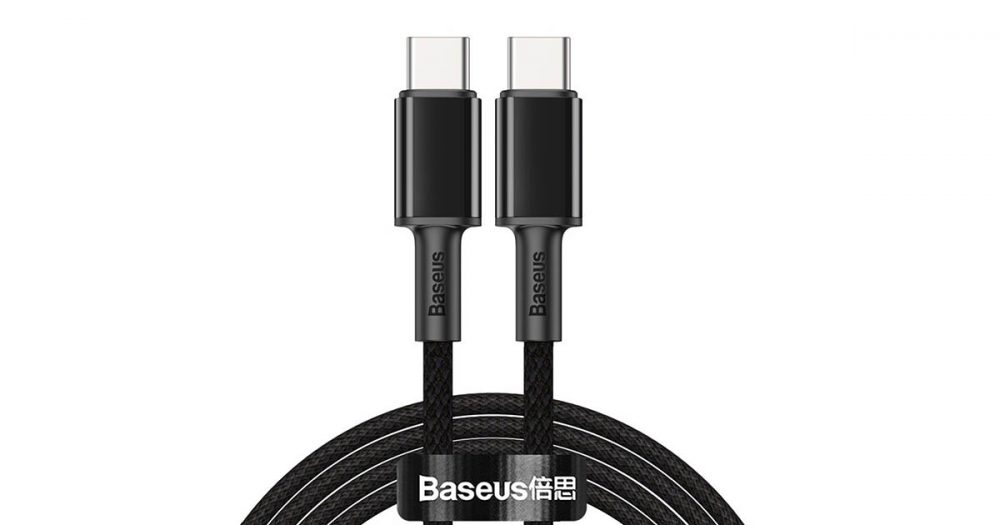 baseus usb type c usb type c cable power delivery fast charge 100 w 2 m black catgd a01 fb