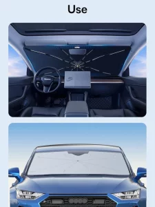 Зонт для лобового стекла автомобиля Baseus CoolRide Lite — солнцезащитный экран от жары и ультрафиолета