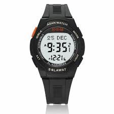 Al-Harameen HA-6509 — цифровые исламские часы с азаном, временем намаза, компасом Киблы и водозащитой.